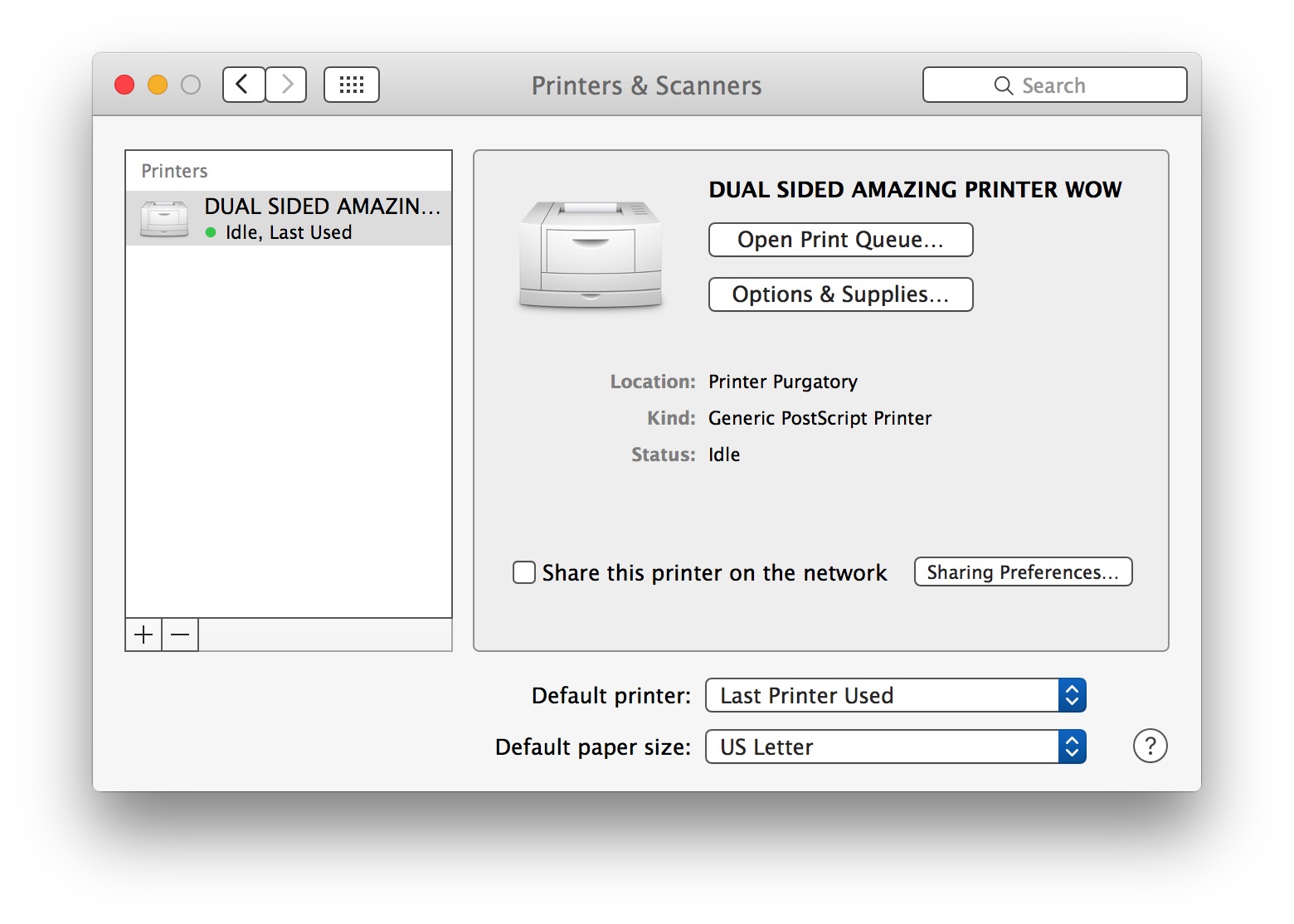 how to set two sided printing for mac os